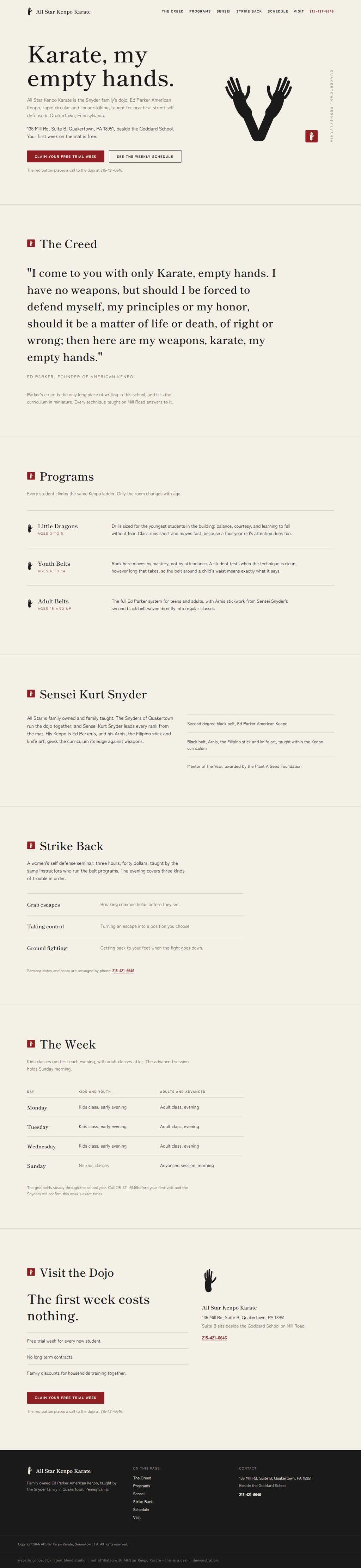 All Star Kenpo Karate redesign concept