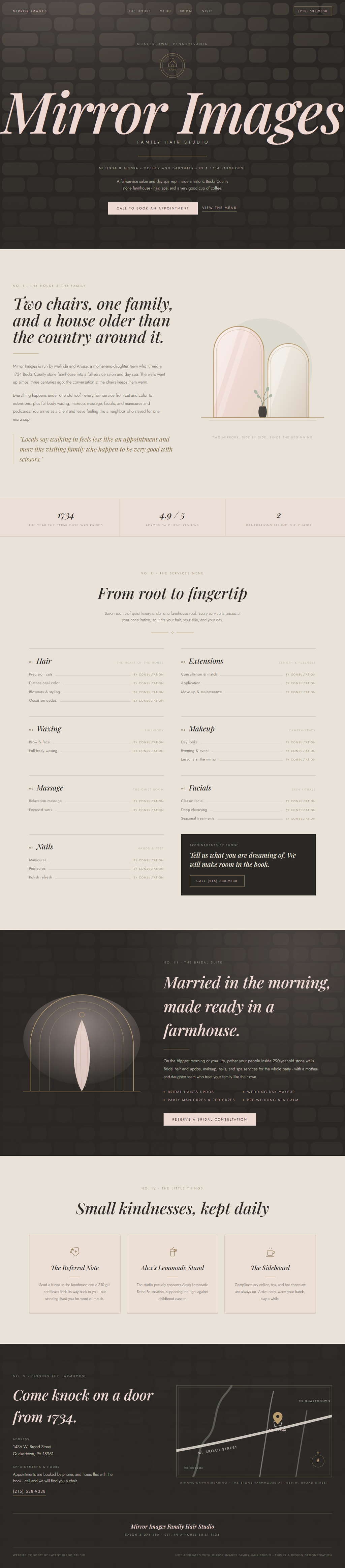 Mirror Images Hair Studio redesign concept