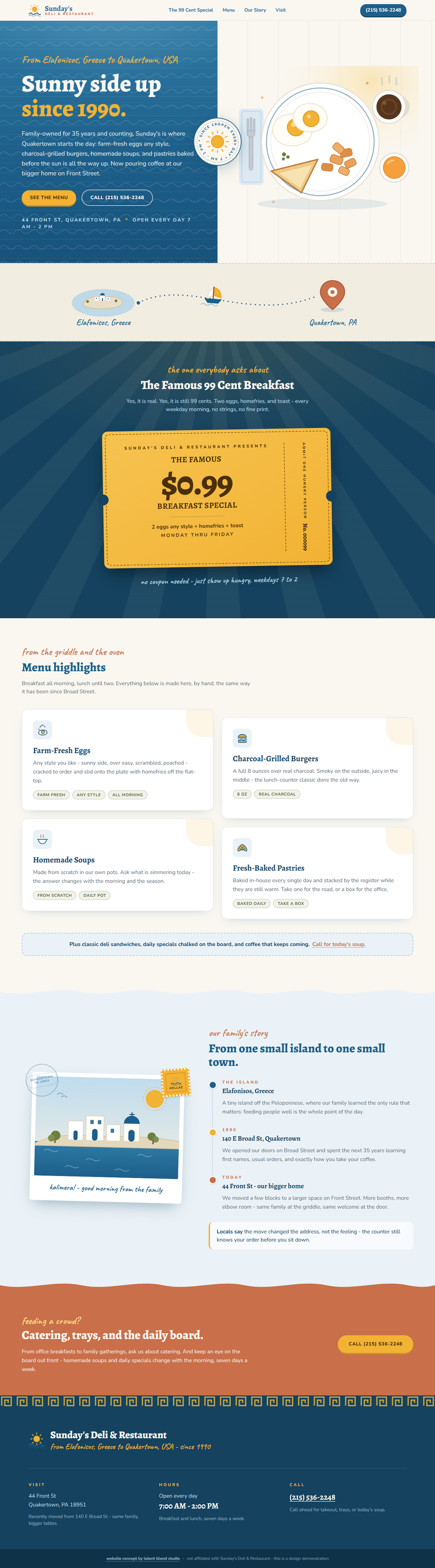 Sunday's Deli & Restaurant redesign concept