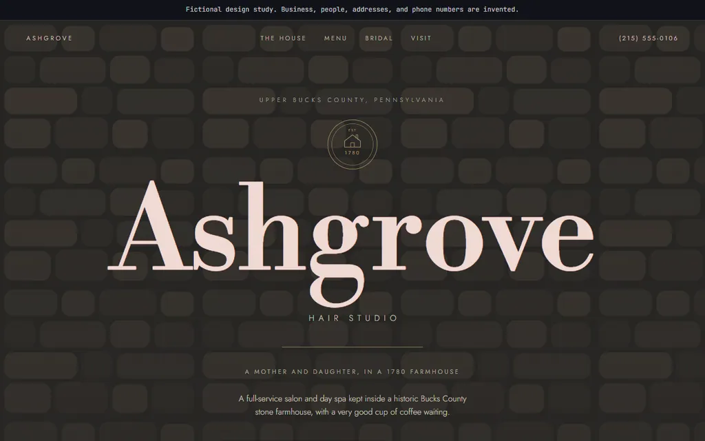 Ashgrove Hair Studio website preview
