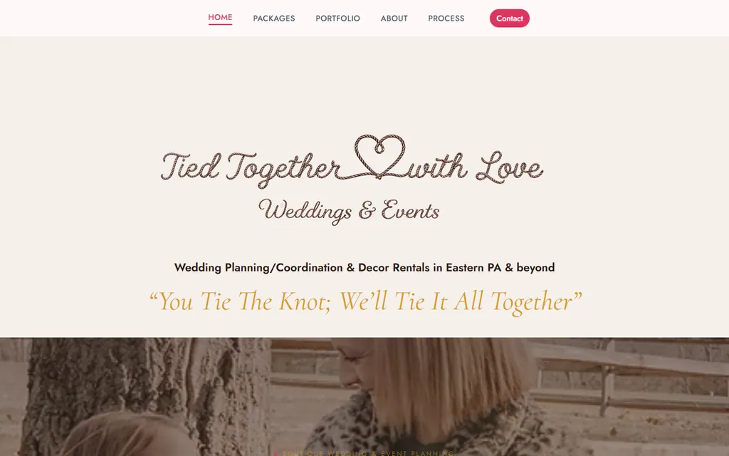 Tied Together With Love website preview